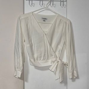 Frank & Oak Wrap/Tie Blouse